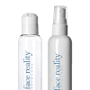 White travel bottles of cleanser and toner 2 oz